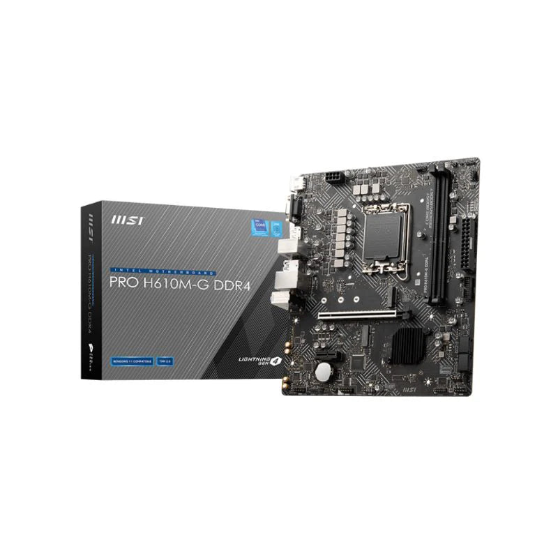 Placa Madre MSI PRO H610M-G DDR4 (Intel® H610, 2 x DDR4, 4 x SATA, 1xM2, Micro-ATX)